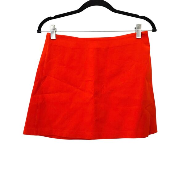 ZARA A-Line High Waist Mini Skirt Orange Small - Picture 2 of 5
